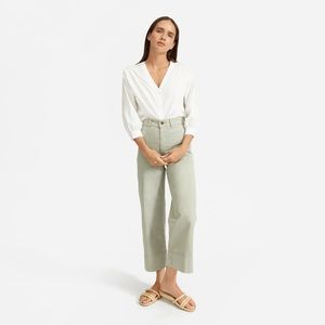 Everlane The Silky Cotton Lantern Top—worn once